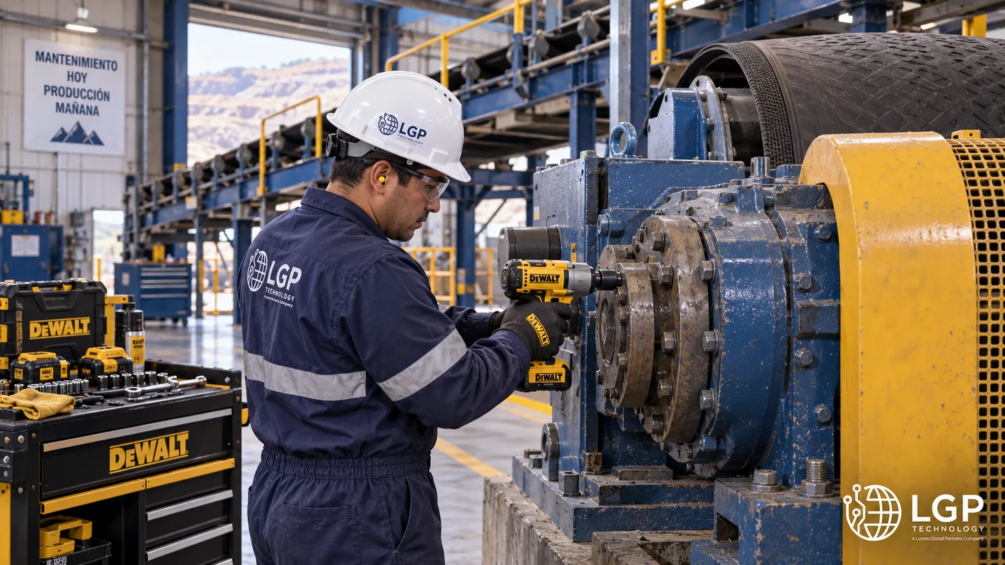 Técnico usando una herramienta eléctrica DeWalt